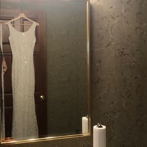 white sequined dress